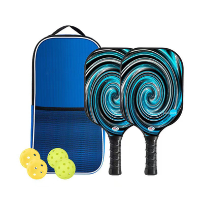 Ελαφρύς βάρος ανθεκτικός καρτονιού ίνες pickleball κουπί σετ από 4 με μπάλες και θήκη μεταφοράς