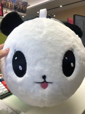 Πολυεστέρα Fuzzy Panda Bear φουσκωτή μπάλα παιχνιδιού 9 &quot;διάμετρος για παιδιά