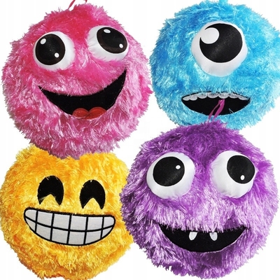 Unisex 6 &quot;Purple Furry Monster Plush Round Ball Stuffed Animal Toy Alien PVC Εσωτερικό υλικό μπάλας