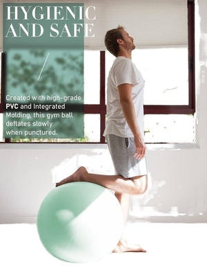 Availalbe OEM 55cm PVC Anti-Burst Gym Exercise Yoga Ball με αντλία αέρα και πολύχρωμο