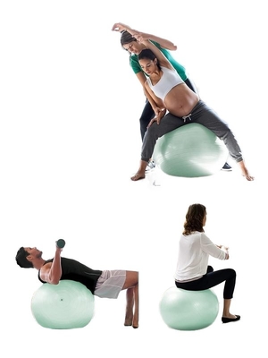 Availalbe OEM 55cm PVC Anti-Burst Gym Exercise Yoga Ball με αντλία αέρα και πολύχρωμο