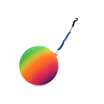 10 ιντσών Neon Rainbow Ball με Key Ring Προσαρμοσμένο LOGO