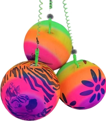 10 ιντσών Neon Rainbow Ball με Key Ring Προσαρμοσμένο LOGO