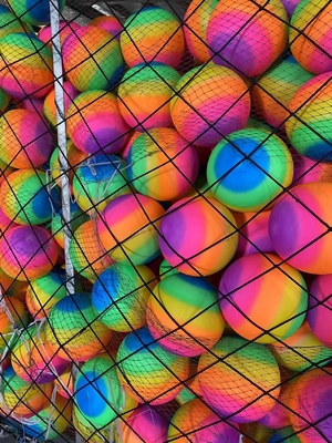 10 ιντσών Neon Rainbow Ball με Key Ring Προσαρμοσμένο LOGO