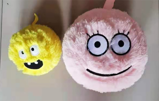 6 &quot; Fuzzy Fluffy Freaky Face Ball με χωρητικότητα 100g-600g