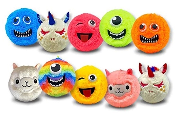 23 εκατοστά Fuzzy Emoj τριχωτή φουσκωτή μπάλα με Fuzzy Monster σχεδιασμό Εποχή 14 ετών και άνω
