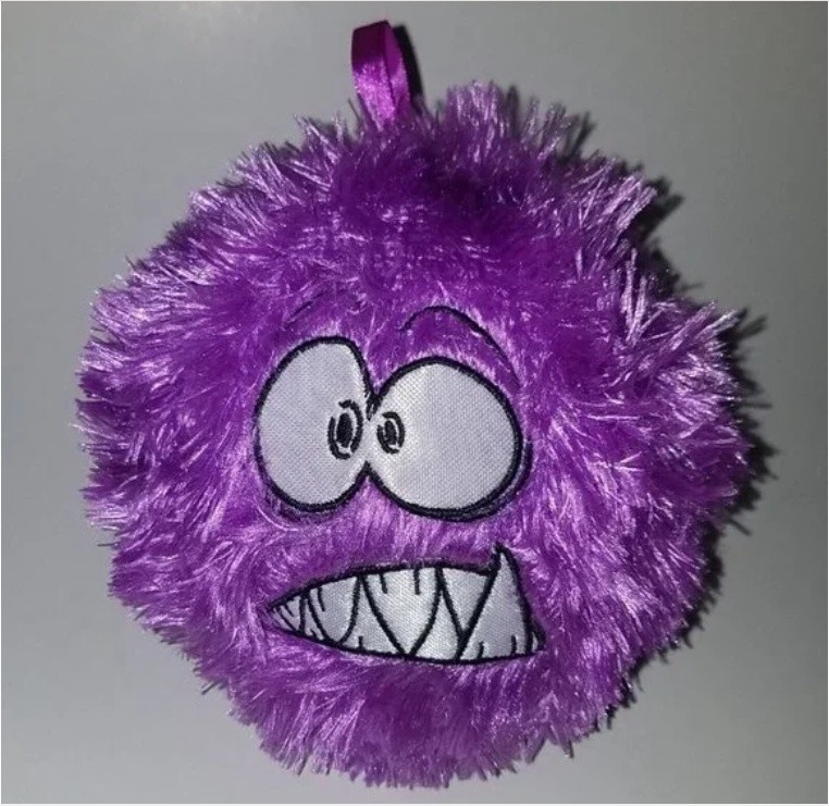 Unisex 6 &quot;Purple Furry Monster Plush Round Ball Stuffed Animal Toy Alien PVC Εσωτερικό υλικό μπάλας