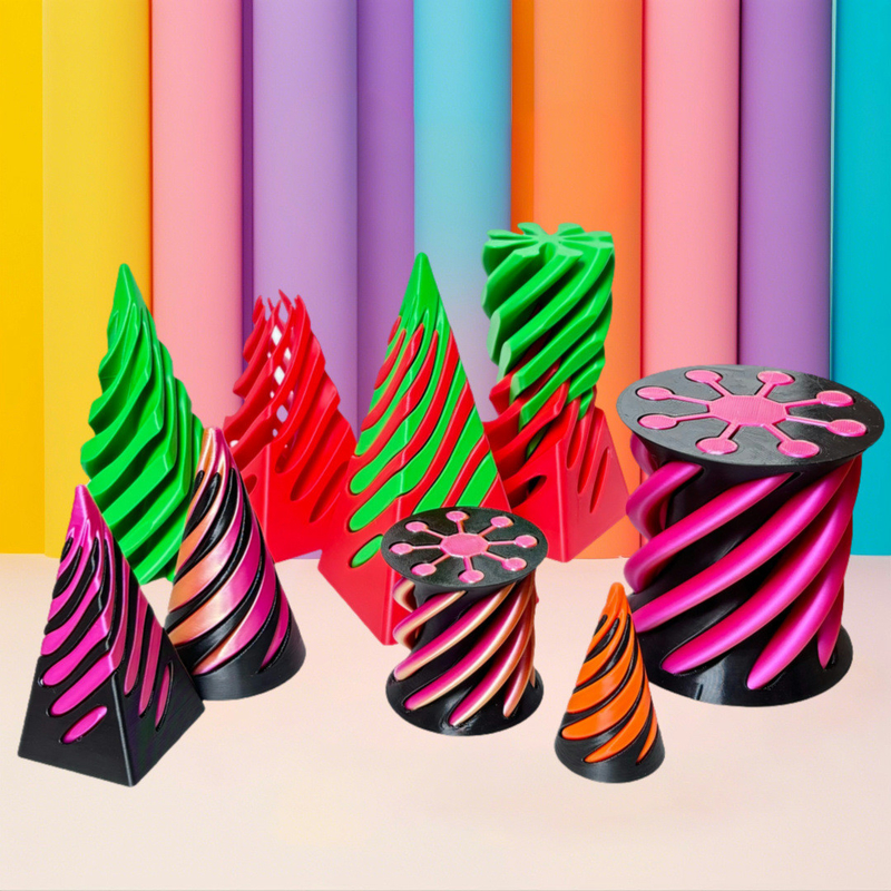 3D τυπωμένο Fidget Toy πλαστικό Pla Σπειροειδής πυραμίδα Κωνός Αδύνατον Fidget Κωνός για Unisex